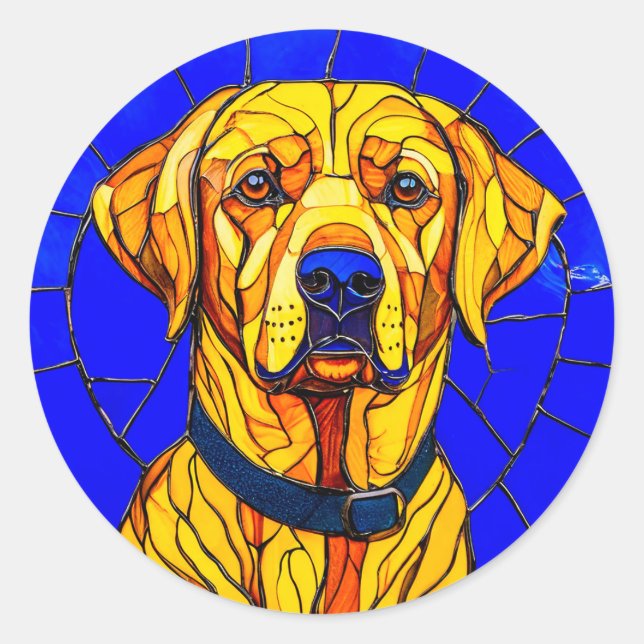 Adesivo Vidro lapidado labrador (Frente)