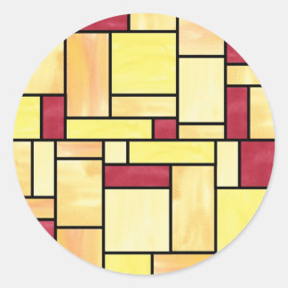 Adesivo Vidros amarelos e vermelhos