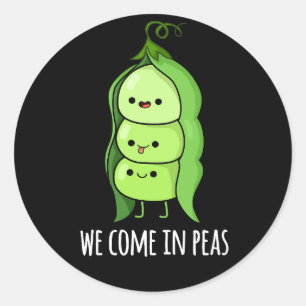 Adesivo Viemos Em Ervilhas Engraçadas Pea Pun Dark BG