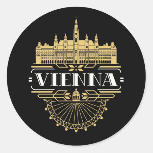 Adesivo Viena Áustria Art Deco Aestic Souvenir