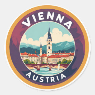 Adesivo Viena Áustria Memória de Viagem Europeia Lembrança