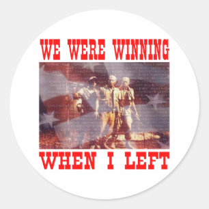 Adesivo Vietnã Estávamos Ganhando Quando Eu Saí