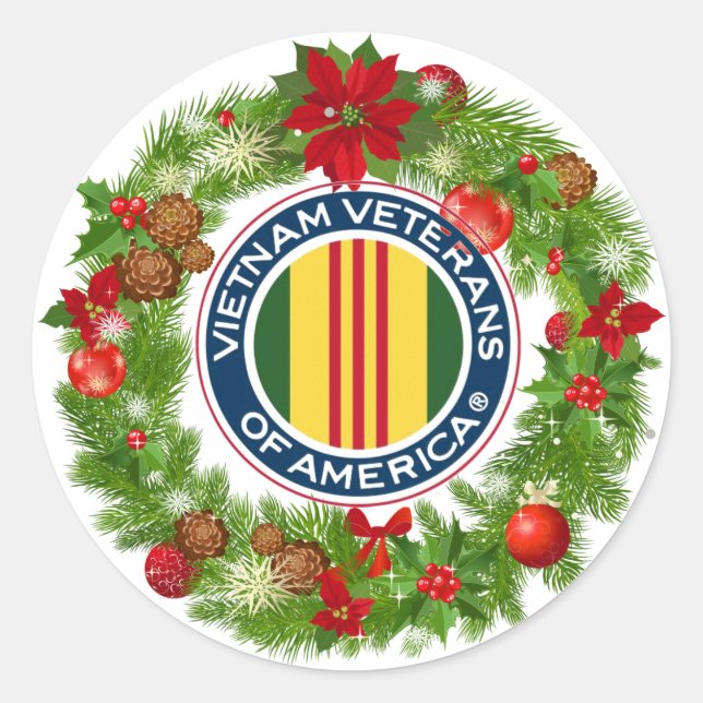 Adesivo Vietnã Veteranos da América Wreath Sticker (Frente)