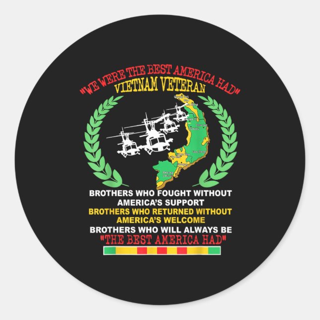 Adesivo Vietnam Veteran We Were The America Had Map Helico (Frente)