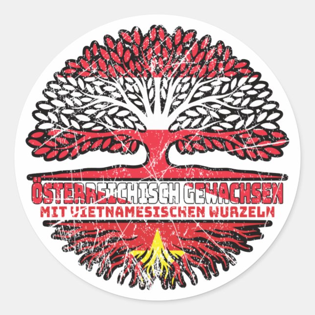 Adesivo Vietnam Vietnamesisch Österreichisch Österreich (Frente)