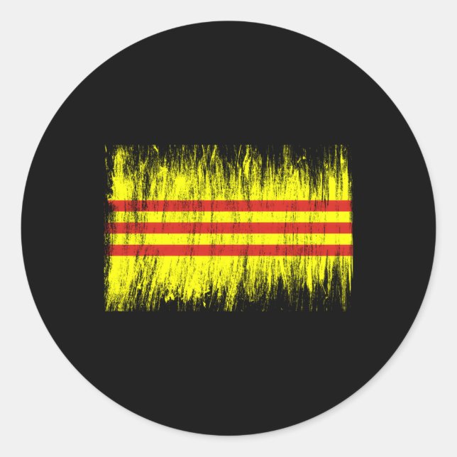 Adesivo Vietnamita, Bandeira do Vietnã do Sul, Saigon Cong (Frente)