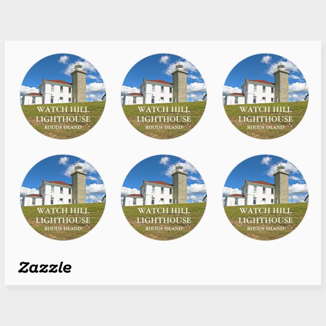 Adesivo Vigia o farol de Hill, Rhode Island Stickers (Folha)