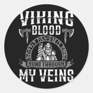 Adesivo Viking Blood Corre Através Das Minhas Veias Indepe