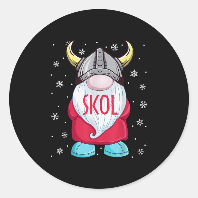 Adesivo Viking Gnomo Skol Natal Norse Pajama Me Viking (Frente)