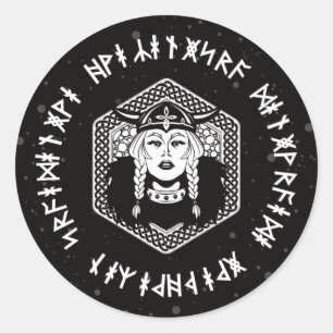 Adesivo Viking Shield Maiden Celtic Warrior