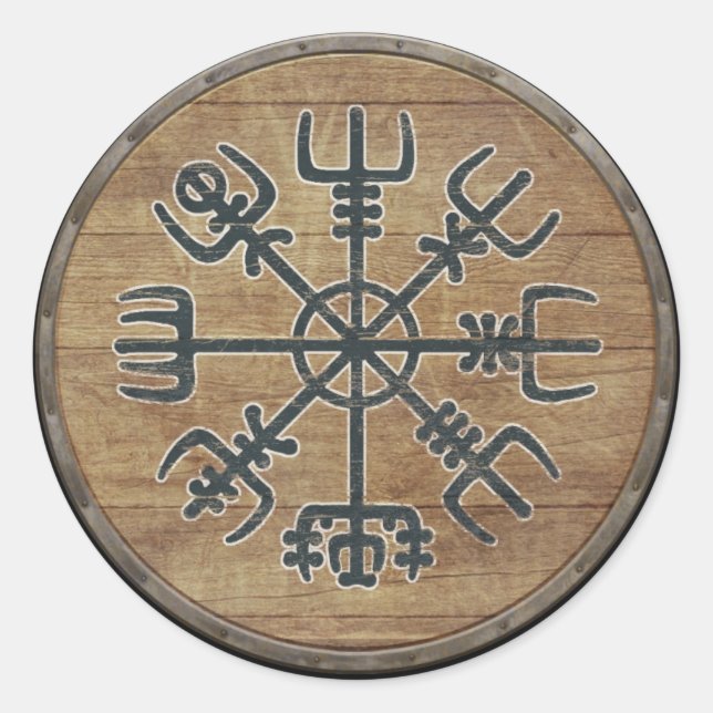 Adesivo Viking Shield - Vegvísir (Frente)