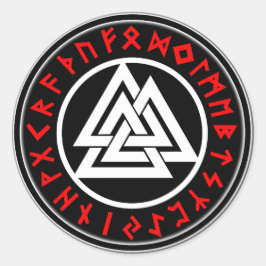 Adesivo Viking Triscalion Red Runes 