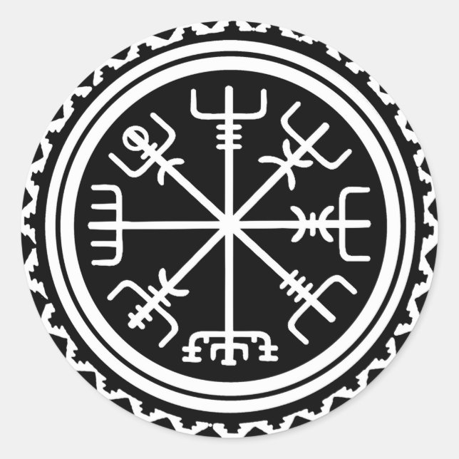 Adesivo Viking Vegvisir Compass Náutico (Frente)