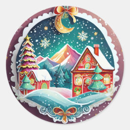 Adesivo Vila de inverno de Natal