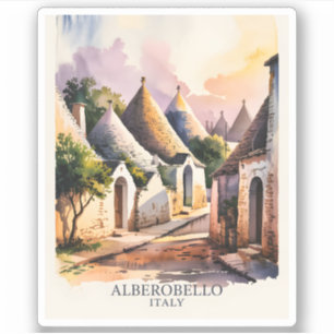 Adesivo Vila Italiana Trulli Vintage Alberobello Puglia