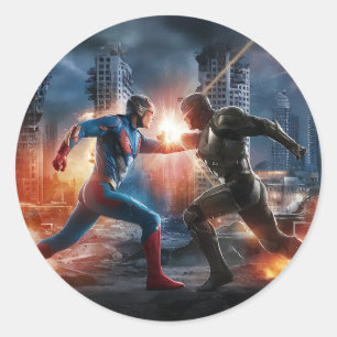 Adesivo Villain vs Hero Sticker