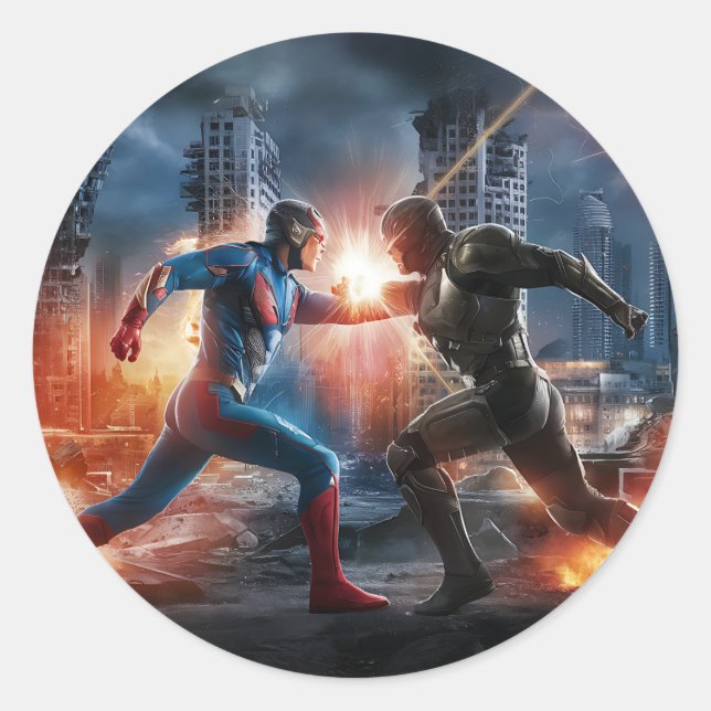 Adesivo Villain vs Hero Sticker (Frente)