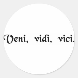 Adesivo Vim, vi, conquistei.
