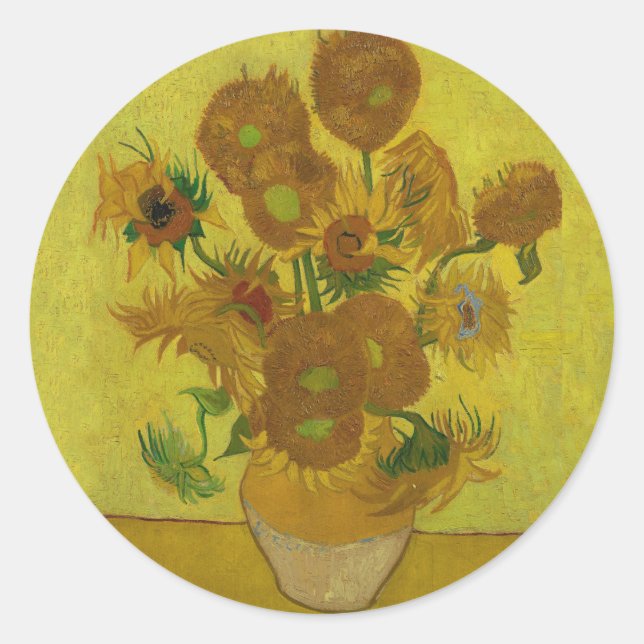 Adesivo Vincent Van Gogh 15 Sunflower Painting (Frente)