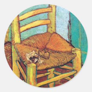 Adesivo Vincent Van Gogh - A Cadeira de Vincent com Cachim