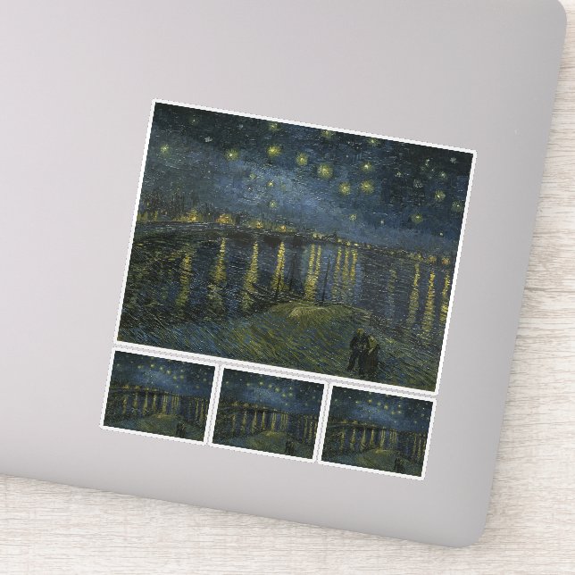 Adesivo Vincent Van Gogh, A Noite Estrelada Sobre o Ródano (Detalhe)