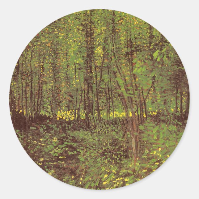 Adesivo Vincent van Gogh - Árvores e Sub-bosque (Frente)