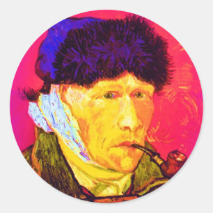 Adesivo Vincent Van Gogh - Autorretrato Bandagem Pop Art