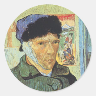 Adesivo Vincent van Gogh - Autorretrato com a Orelha Corta