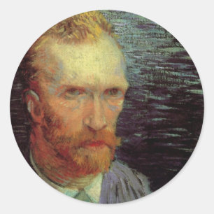 Adesivo Vincent van Gogh Autorretrato, Vintage Fine Art