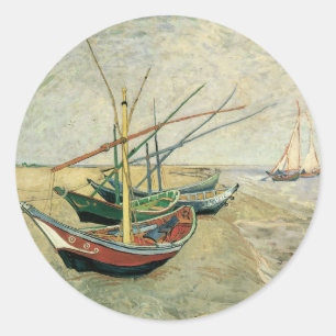 Adesivo Vincent van Gogh - Barcos de Pesca na Praia