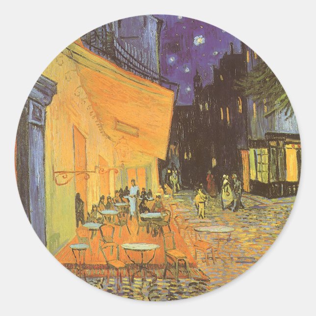 Adesivo Vincent van Gogh - Cafe Terrace à Noite (Frente)