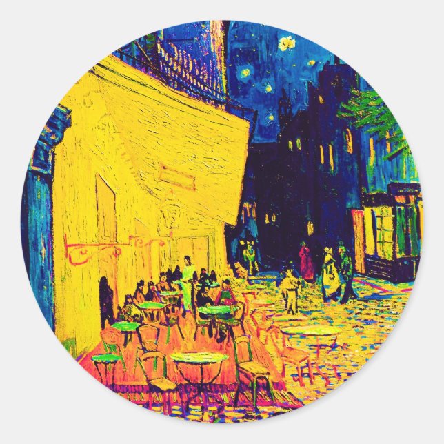Adesivo Vincent Van Gogh - Café Terrace À Noite - Pop Art (Frente)