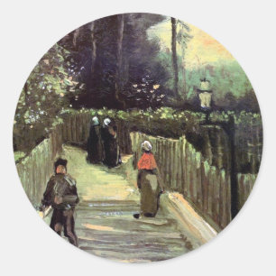 Adesivo Vincent Van Gogh - Caminho Íngreme em Montmartre