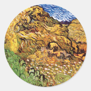 Adesivo Vincent Van Gogh - Campo Com Montes De Grãos