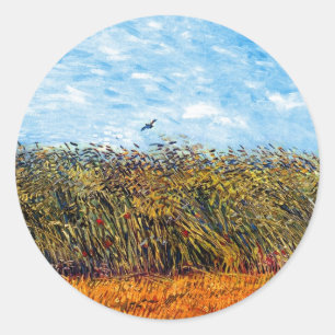 Adesivo Vincent Van Gogh - Campo De Trigo Com Laranja