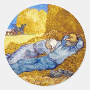 Adesivo Vincent Van Gogh - Descanso Noturno Do Trabalho - 