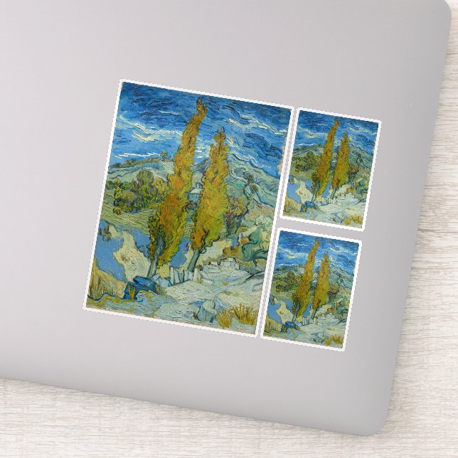 Adesivo Vincent Van Gogh, Dois Poplars nos Alpilles (Detalhe)