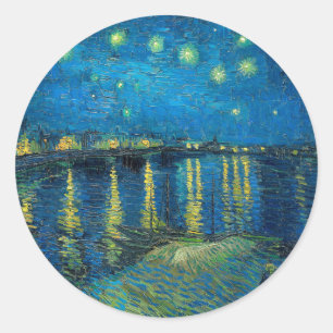 Adesivo Vincent Van Gogh Noite Estrelada Sobre o Ródano