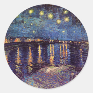 Adesivo Vincent van Gogh - noite estrelado em Rhone