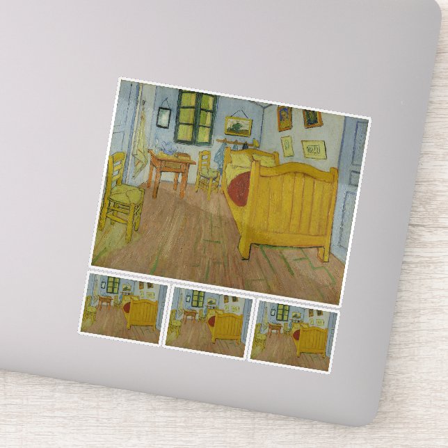 Adesivo Vincent Van Gogh, quarto de cama em Arles, 1rua ve (Detalhe)