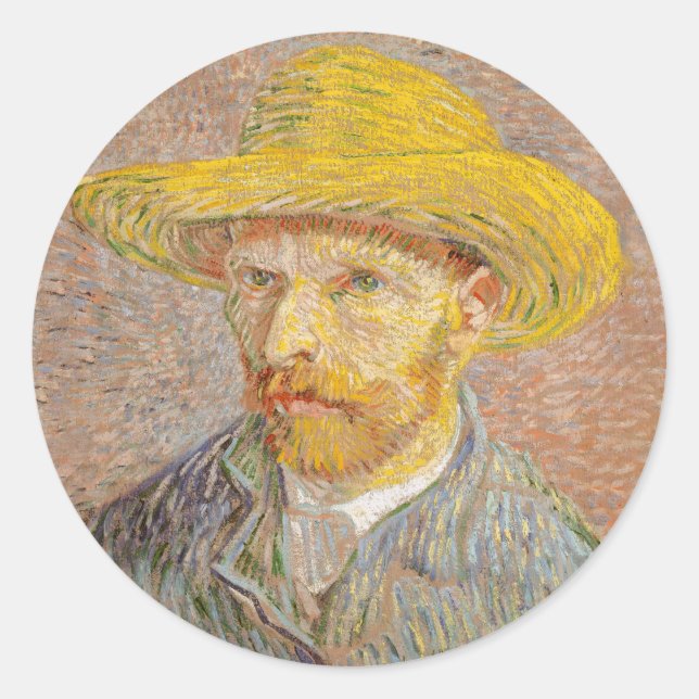 Adesivo Vincent Van Gogh - Retrato impressionista (Frente)