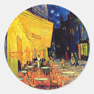 Adesivo Vincent Van Gogh - Terraço do Café à Noite Arte Fi