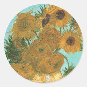 Adesivo Vincent van Gogh - Vaso com Doze Girassóis