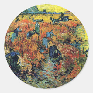 Adesivo Vincent Van Gogh - Vinhedo Vermelho em Arles Pintu
