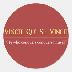 Adesivo Vincit Qui Se Vincit Latin Phrase Stickers