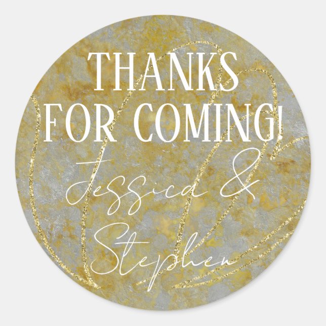 Adesivo Vinculação Elegante de Prata de Casamento (Frente)