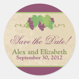 Adesivo Vineyard Save-the-Date Sticker (Textura de Pergami