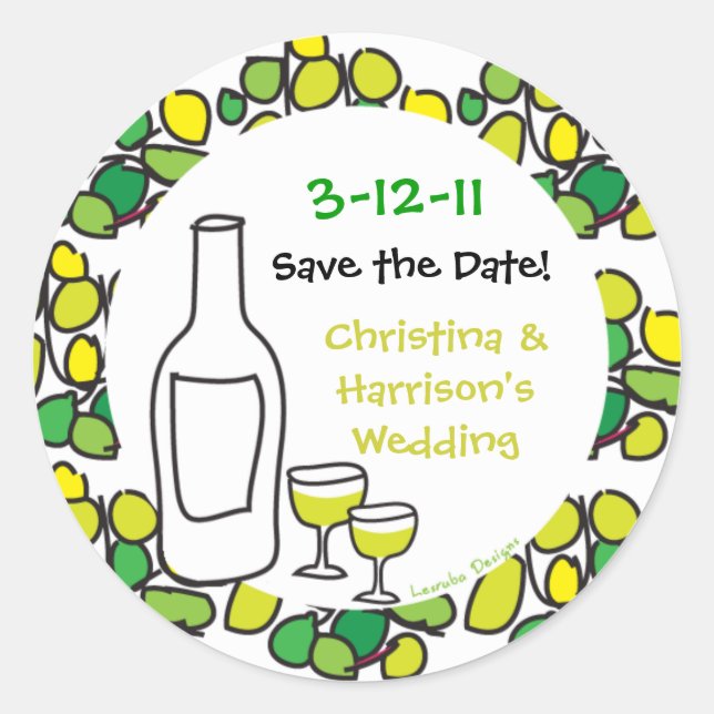 Adesivo Vineyard Wedding Salve os Stickers (Frente)