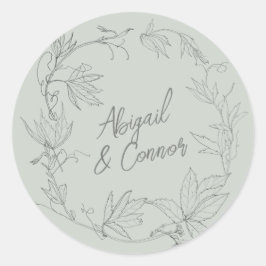 Adesivo Vinhas Mãos Mínimas Cinzas Verdes