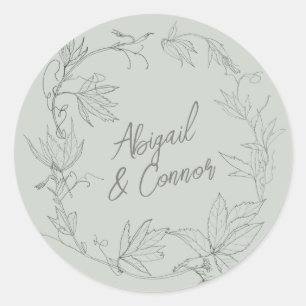 Adesivo Vinhas Mãos Mínimas Cinzas Verdes